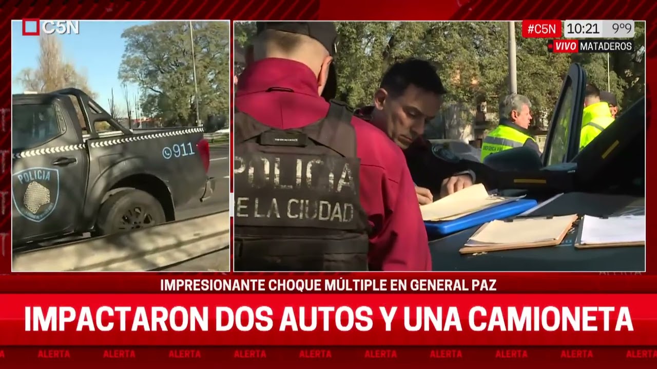 DETUVIERON al CONDUCTOR que PROVOCÓ el CHOQUE MÚLTIPLE en GENERAL PAZ