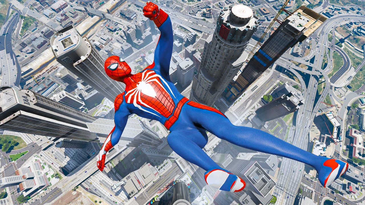 Spiderman Gameplay Funny Fails in GTA 5 - Spider-man Motorcycle Crash (Euphoria Ragdolls) #18