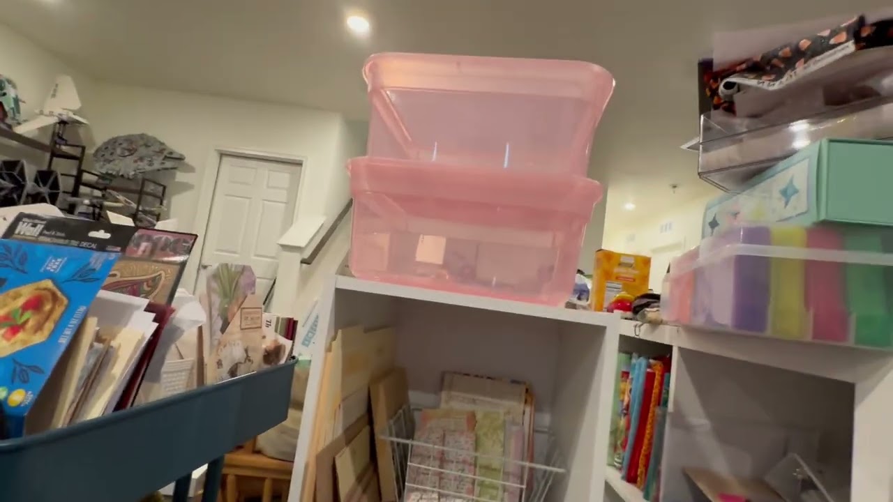 Sad health update / craft space set up around a chair ￼