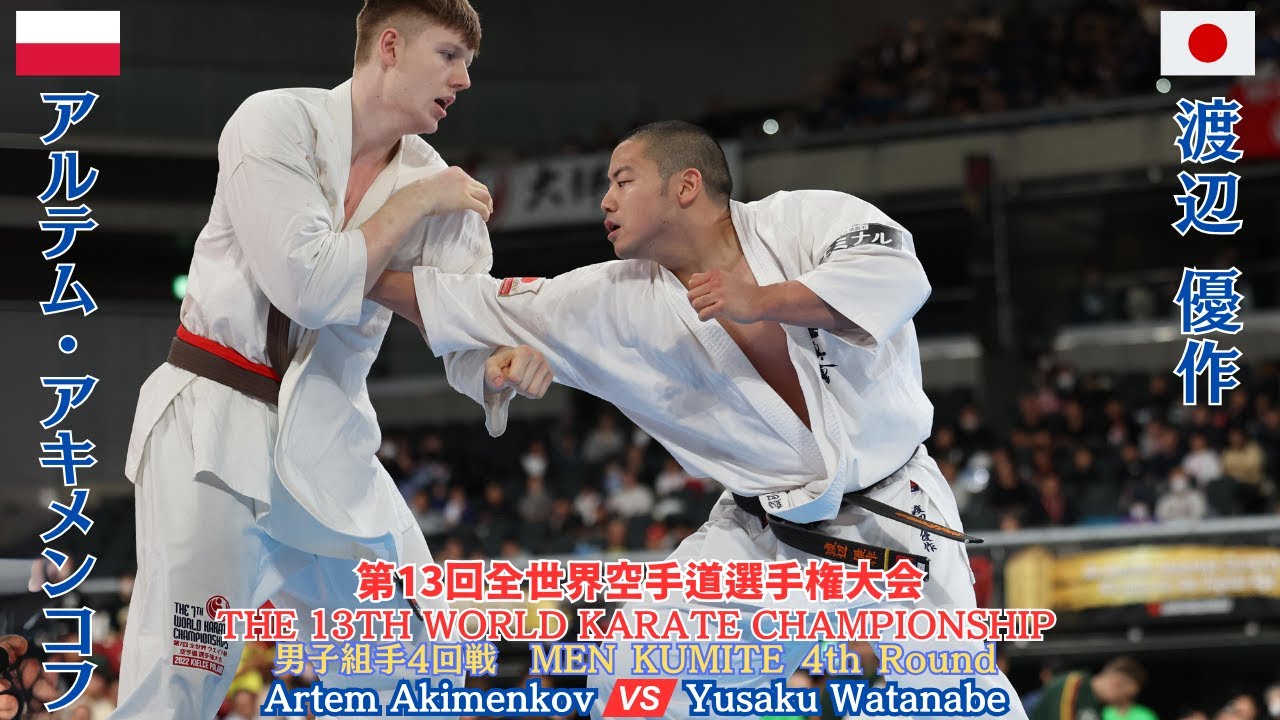 【新極真会】MEN KUMITE 4th Round Akimenkov vs Watanabe 13th World Championship　SHINKYOKUSHINKAI KARATE