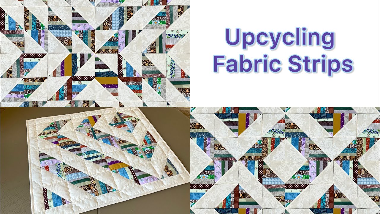 I Upcycled My Fabric Scraps into STUNNING Patchwork Blocks We sew from strips of fabric.