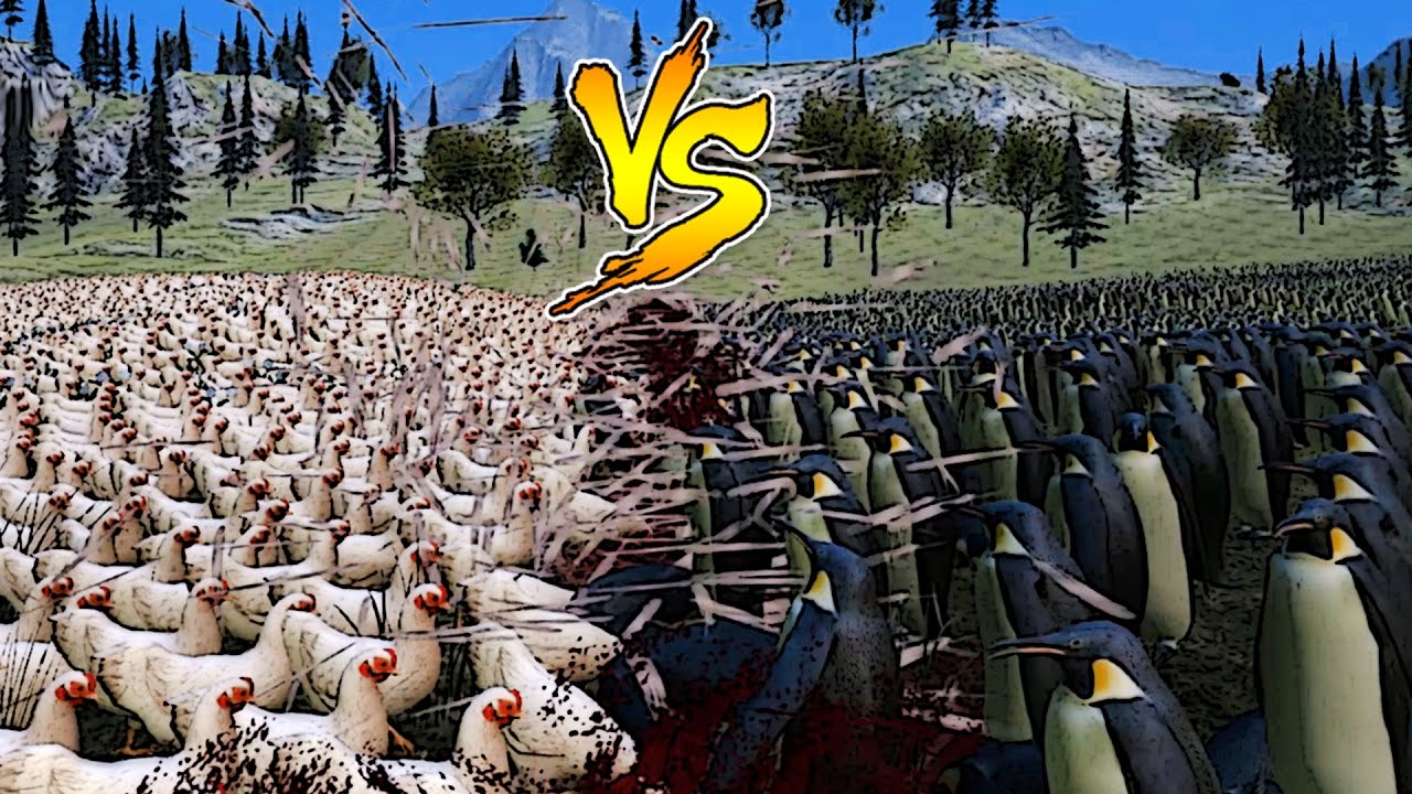 Efsanevi Savaş Simülatörü - 10.000 Tavuk VS. 10.000 Penguen