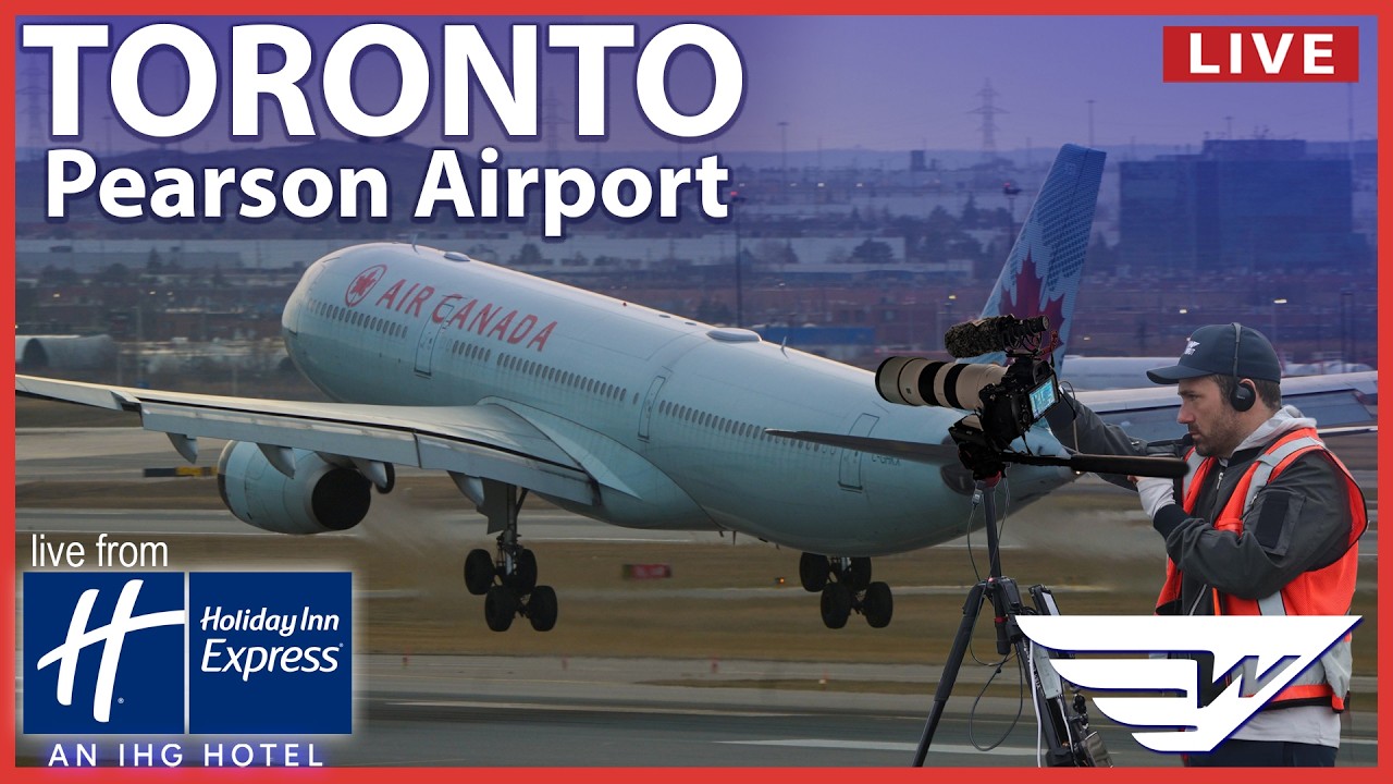 🔴 LIVE Plane Spotting at Toronto Pearson (YYZ) | Holiday Inn Express Exclusive View!