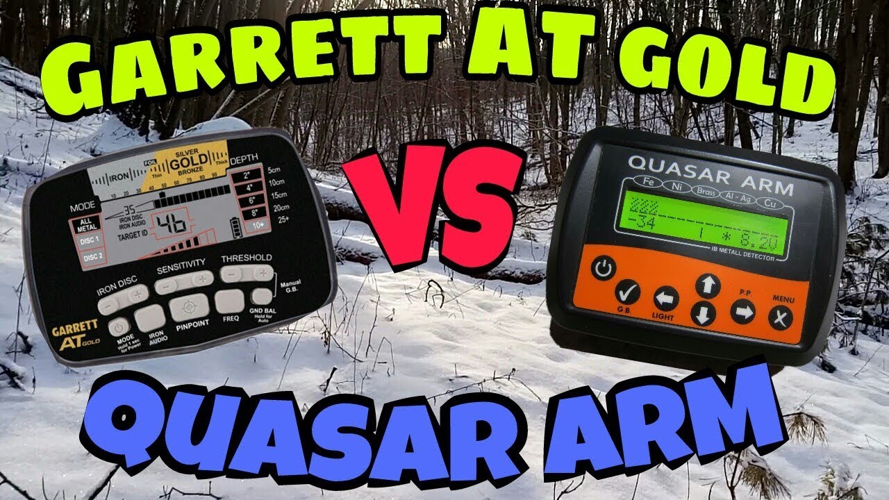 Garrett AT gold vs Quasar ARM тест на глибину Тест на глубину
