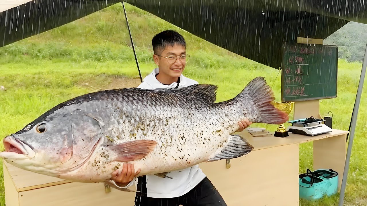 探钓水库垂钓巨物！一大早钓起千金罗非，今天又能大饱口福了！【小宋野钓】
