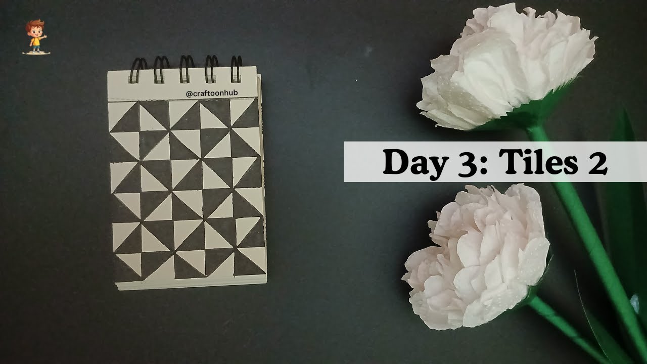 Day 3: Tiles2 Zentangle Pattern Tutorial for Beginners | Step-by-Step | Zentangle Art