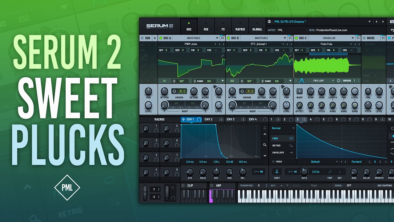 Serum 2 | Beautiful Pluck and Bass | Melodic, Progressive House
