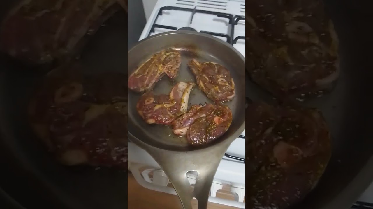 Lamb Chops with Grandma's Beans and roast Potatoes