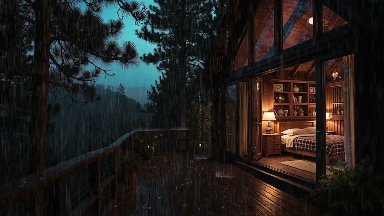 Cozy Amazon Rainforest Cabin Rain | Insomnia Relief, Deep Focus & Total Relaxation 🌧️🌿
