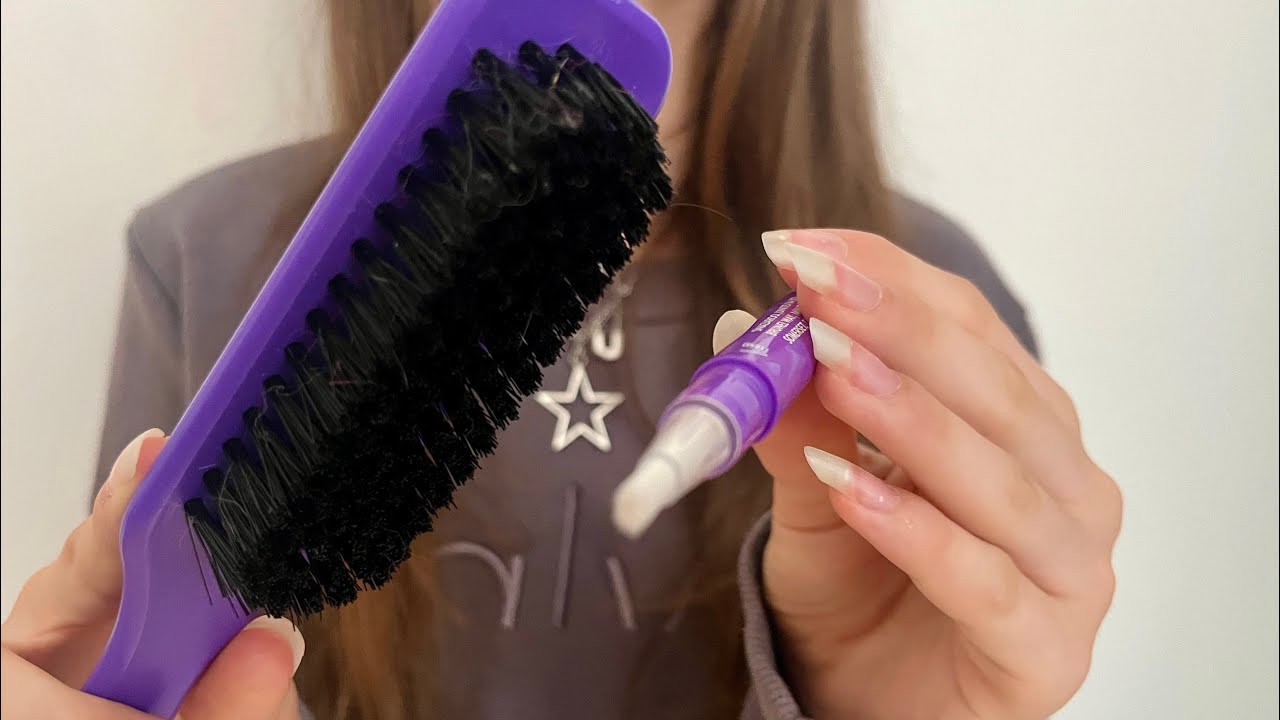 ASMR putting face paint on you! Actual camera touching | hair brushing | camera combing 