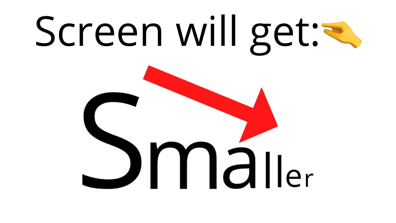 The screen will get smaller every time a word is shown