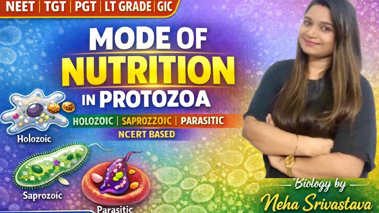 Protozoa Nutrition Explained 🔬 | Holozoic, Saprozoic & Parasitic | Exam Biology 
