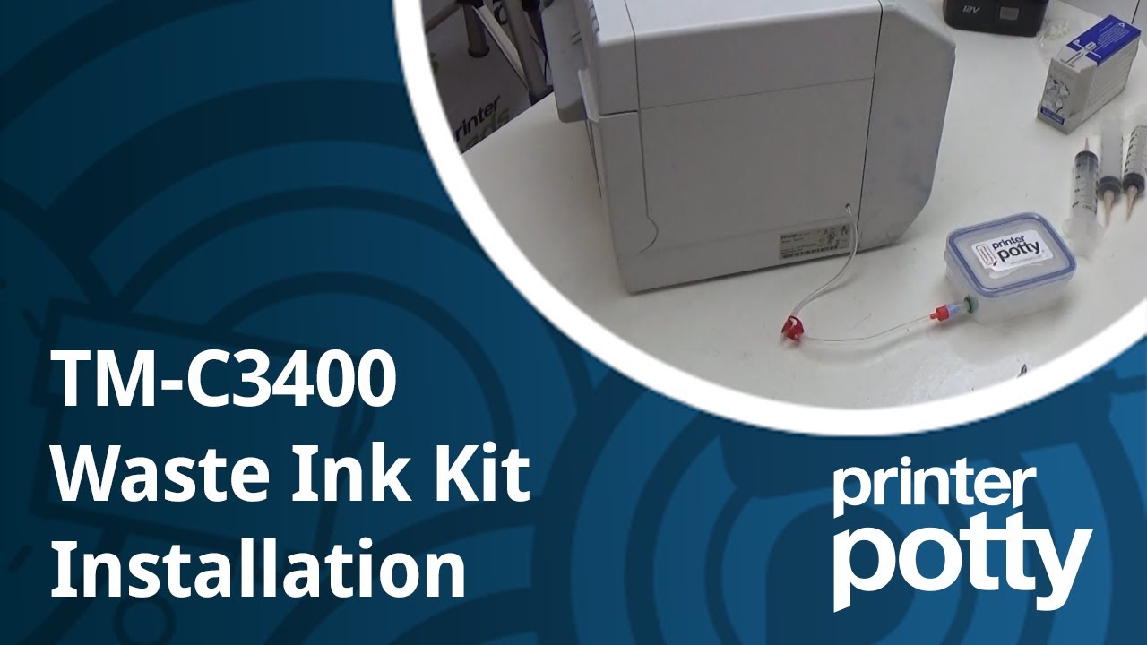 Install waste tank on Epson TM-C3400 Label Printer