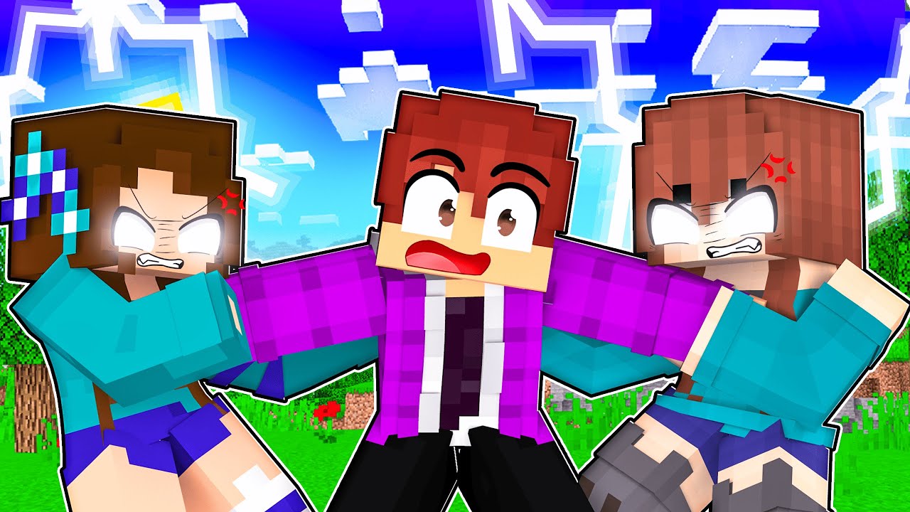 AS GAROTAS HEROBRINE BRIGARAM por MIM no Minecraft