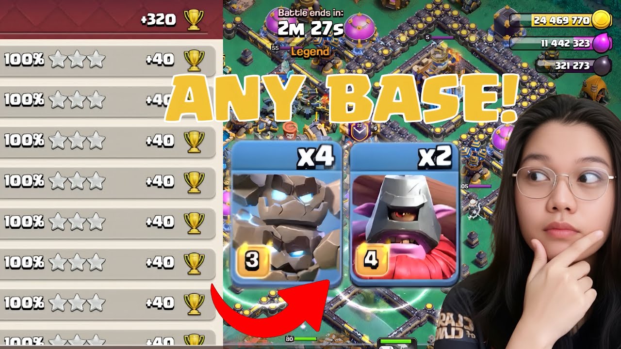 Easy 320 trophies with this Troops in Legend League with link | Clash of Clans