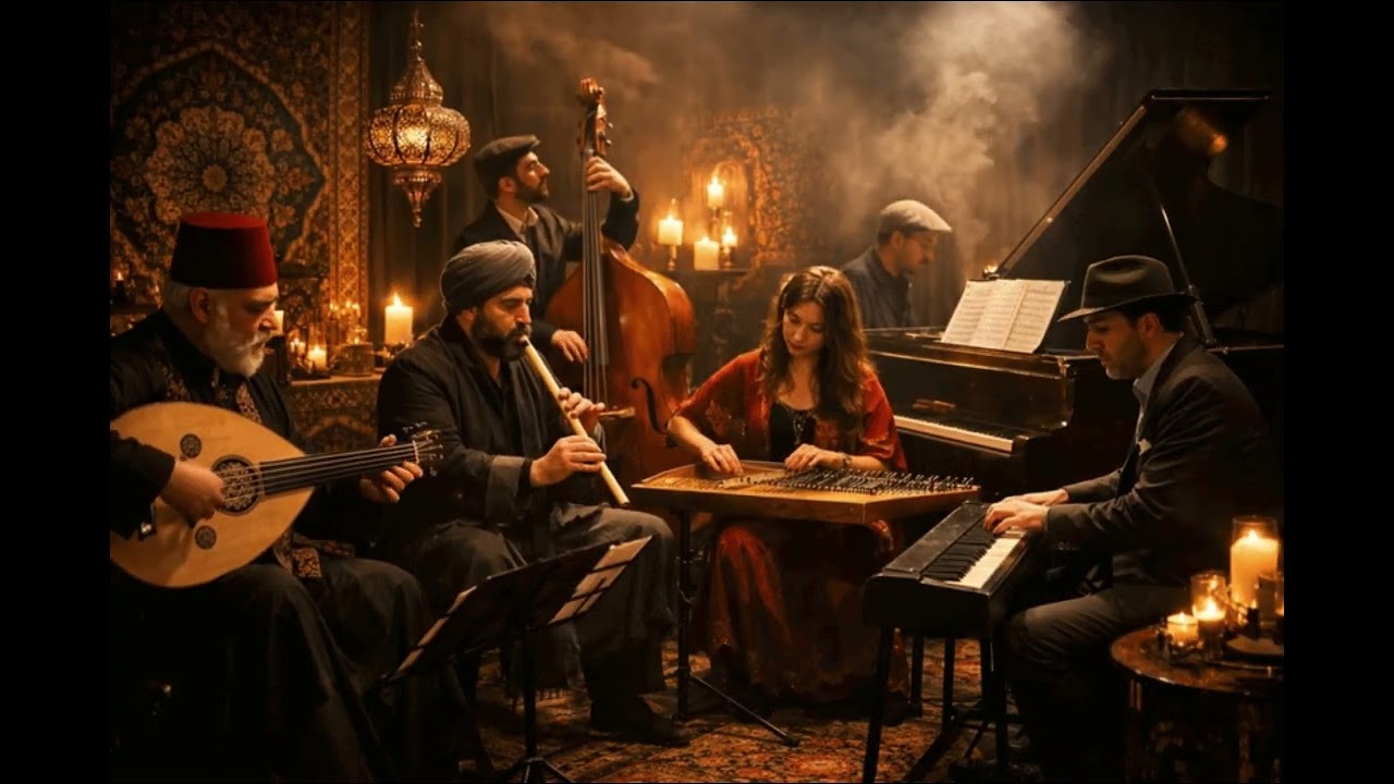 1 Hour Ottoman Jazz – Mystical Turkish Lounge Music | Oud, Ney & Piano Night Ambience