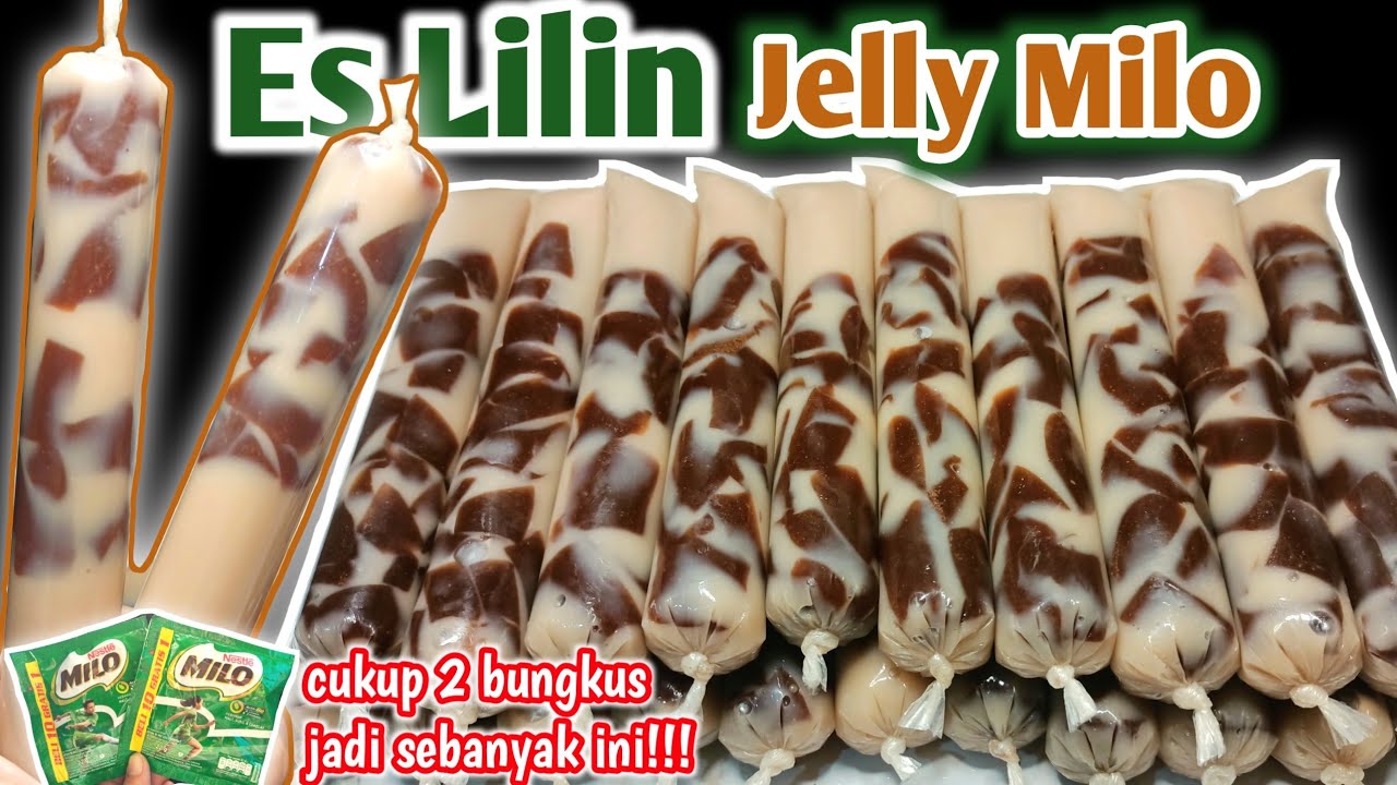 NYESEL BARU TAU TERNYATA ENAK BANGET!! ES LILIN JELLY MILO SUPER ENAK DAN LEMBUT | IDE JUALAN 1000AN