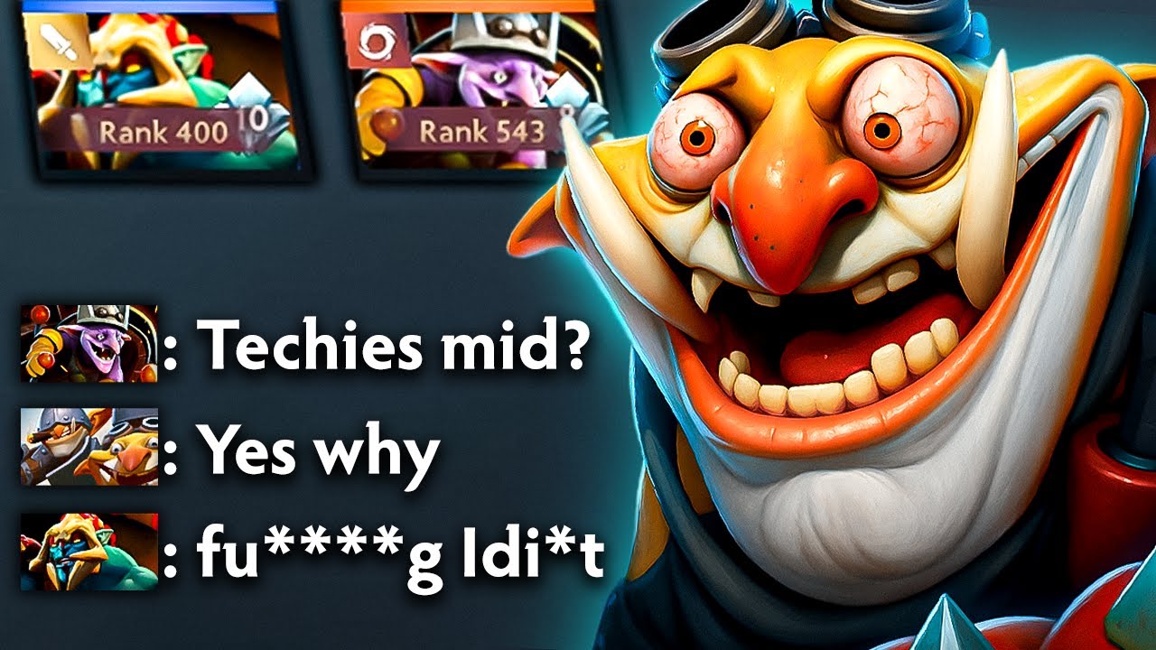 Когда 16 000 игроков с MMR обвиняют меня в выборе Techies в середине