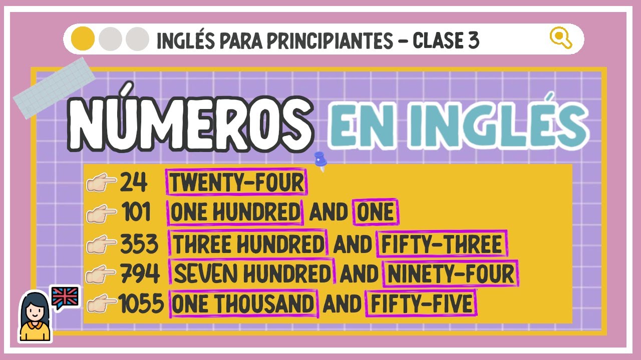 LOS NÚMEROS EN INGLÉS | Inglés para principiantes.