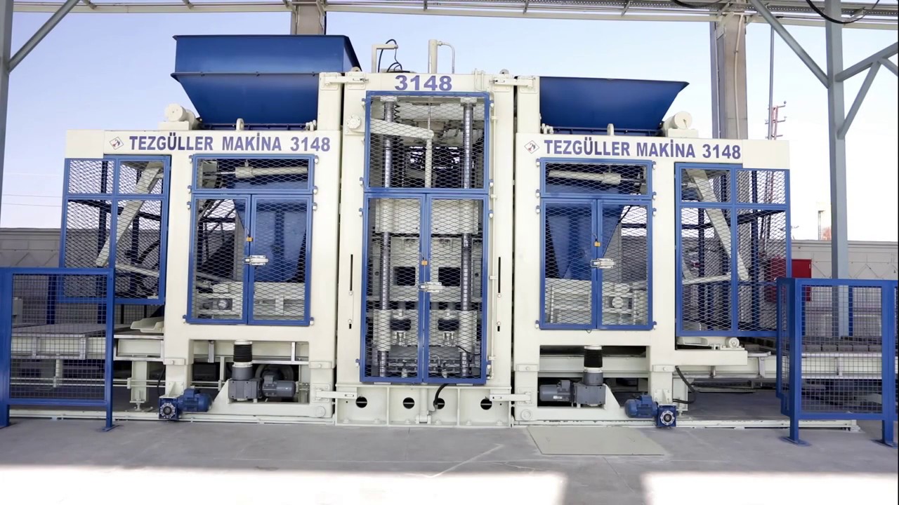 3148 OTOMATİK TEK SIRA, BETON PARKE TAŞI MAKİNESİ, KİLİTLİ PARKE TAŞI MAKİNESİ,