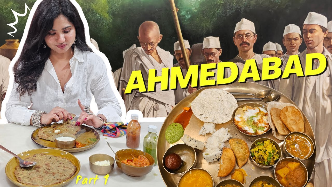 AHMEDABAD | Best authentic Gujarati Food | Exploring Pol, Heritage Places | Gordhan Thal | Part 1