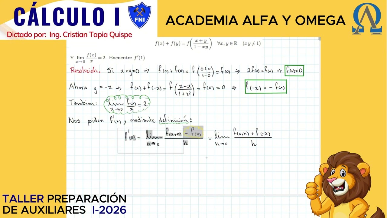 🚀 Dominando Derivadas: Aplicaciones y Resolución de Problemas | Taller de Cálculo 1 (2026)