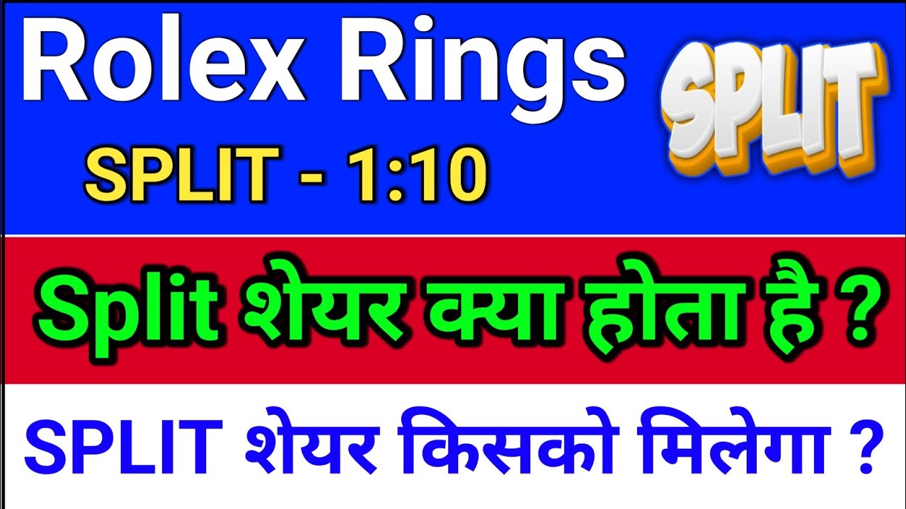 rolex rings split update!  rolex rings share news. bonus & split