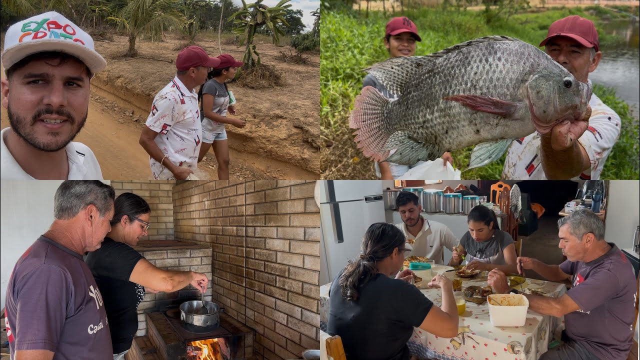 PESCANDO E PREPARANDO AS TILÁPIAS PARA O ALMOÇO !!! 