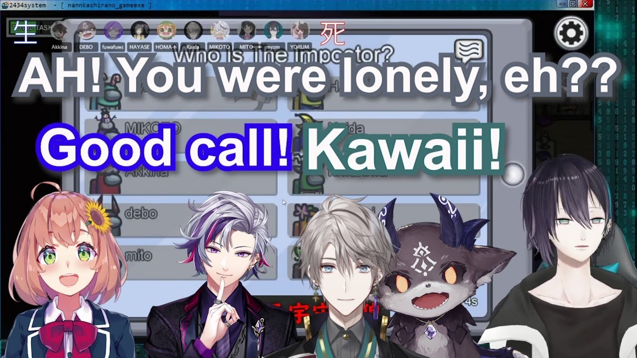 【Eng Subs】【Rev】Nijisanji livers teasing Mayuzumi Kai in Among Us【Nijisanji】