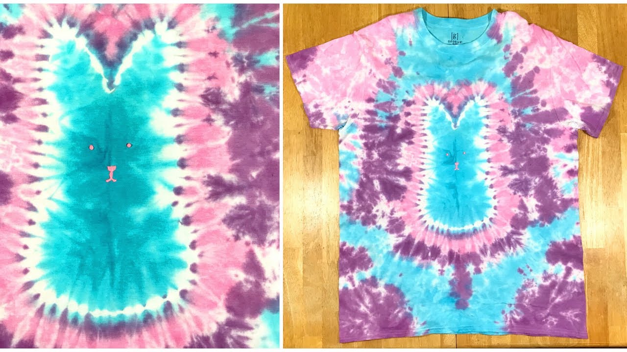 How to Tie-Dye a PEEPS Easter Bunny T-Shirt with Puffy Paint Added | Pastel Colors | Easter 2020