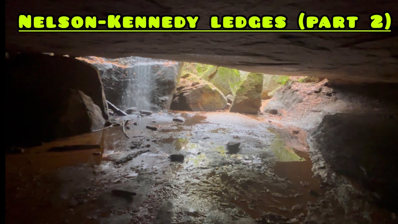 Nelson-Kennedy Ledges State Park | Yellow Trail | Hike | OH – [Part 2/Waterfall/Cave/Rocks/Fall]