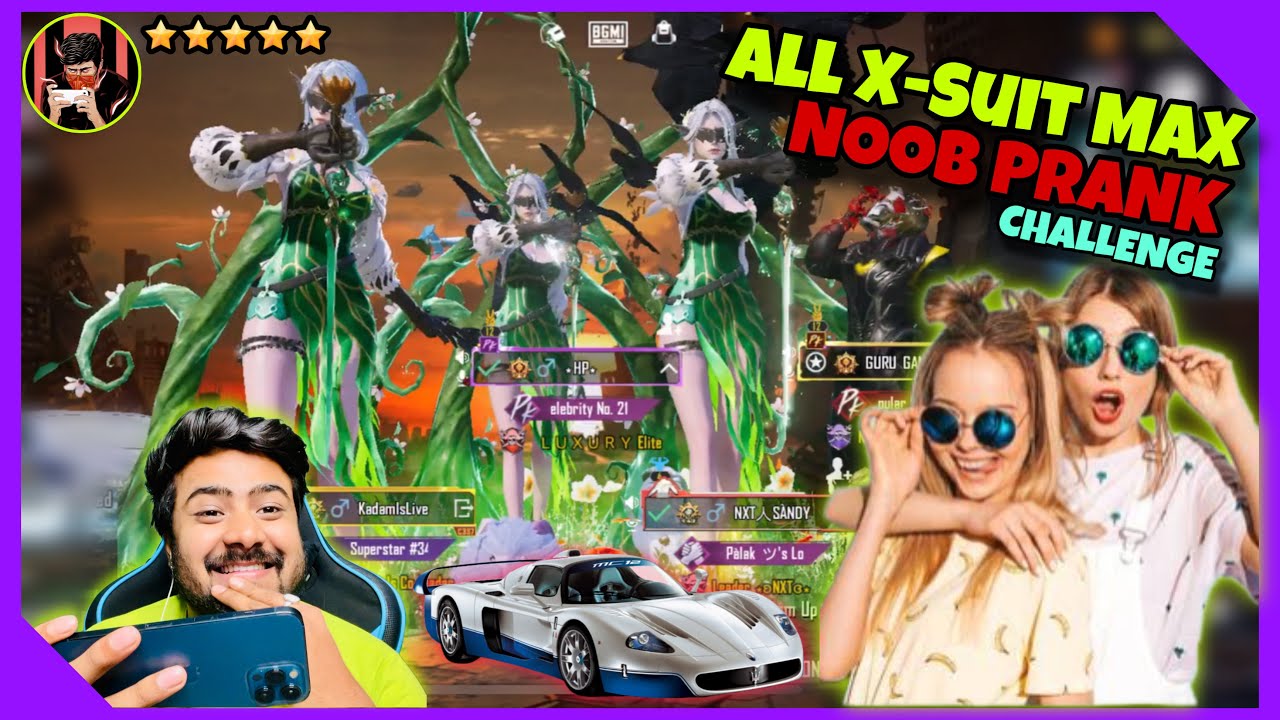 Random 3 Girl's with X-Suit In My Lobby And Trolled 50RP MAX & MYTHIC OUTFITS 90/70 uc can $10 bgmi