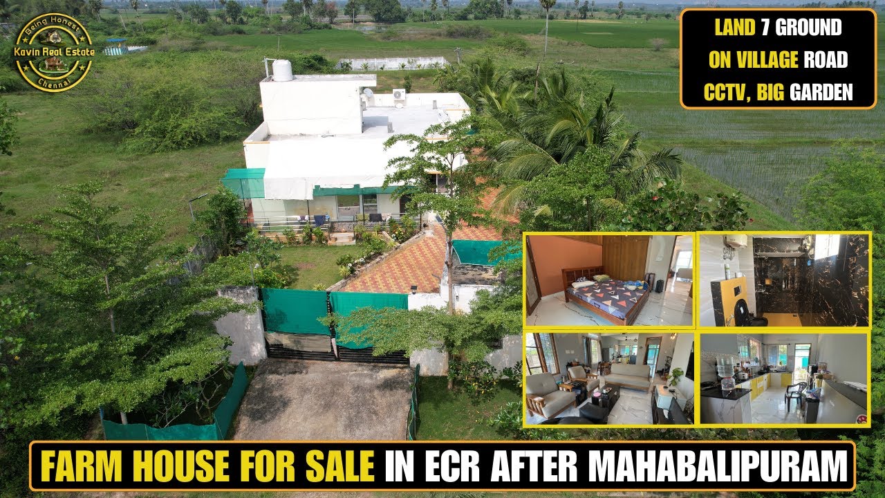 ID 2048 - Farm House For Sale In ECR After Mahabalipuram || On Village Road || CCTV || Big Garden