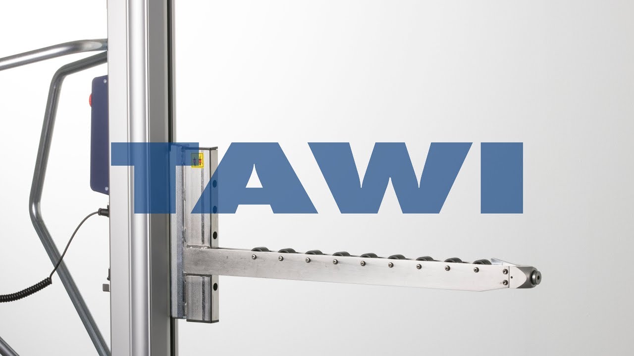 Reel handling with roller boom on TAWI Lifting Trolley