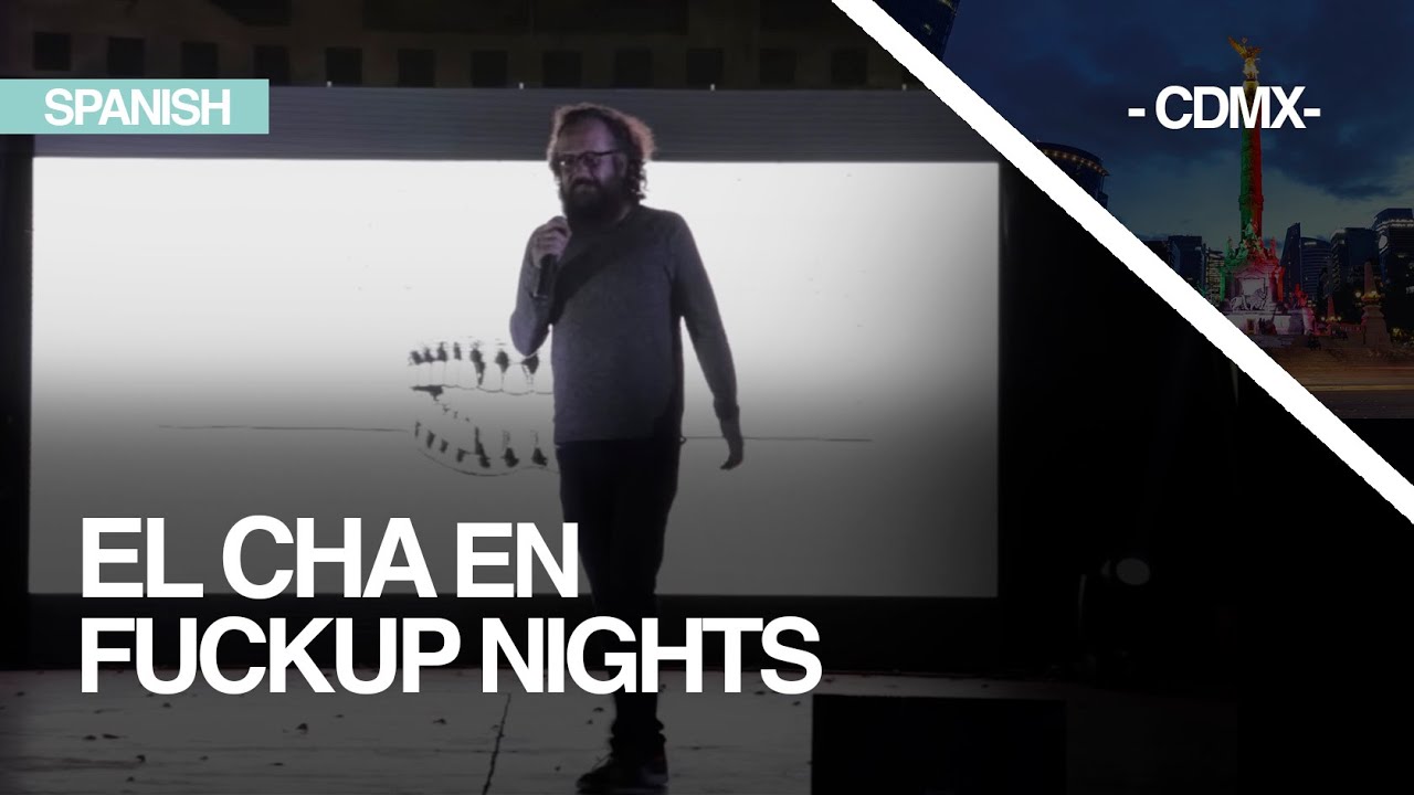 El Cha ex bajo de Fobia en el aniversario de F*ckup Nights