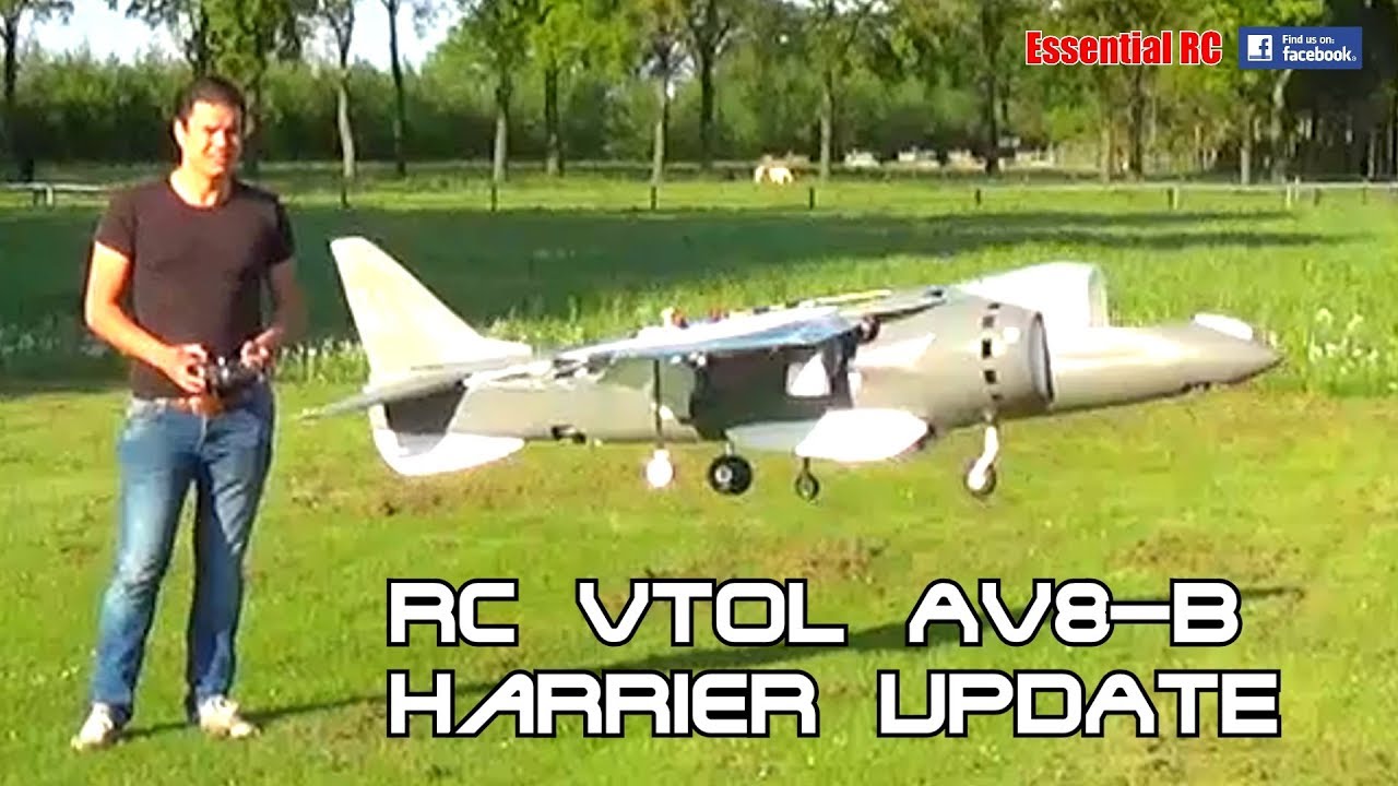UPDATE: LARGE 1:8 SCALE AV-8B HARRIER VTOL PROTOTYPE (Designed and flown by Joel Vlashof)