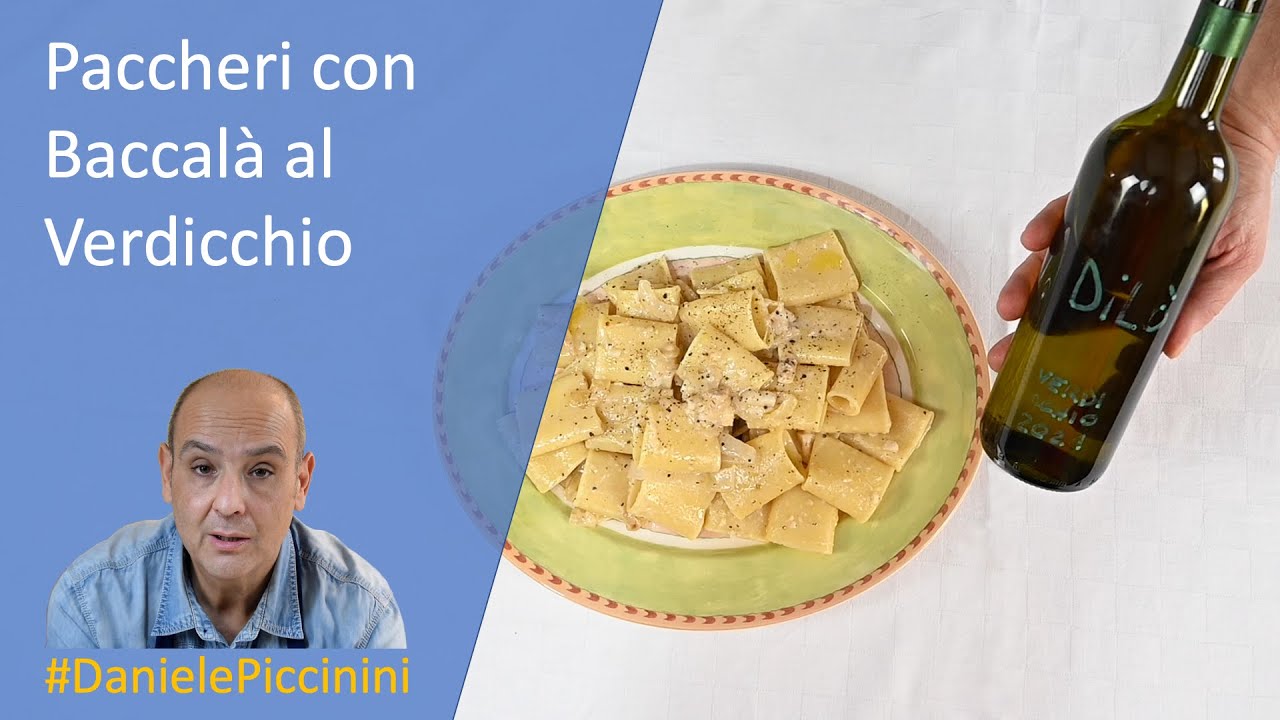 Paccheri con Baccalà al Verdicchio