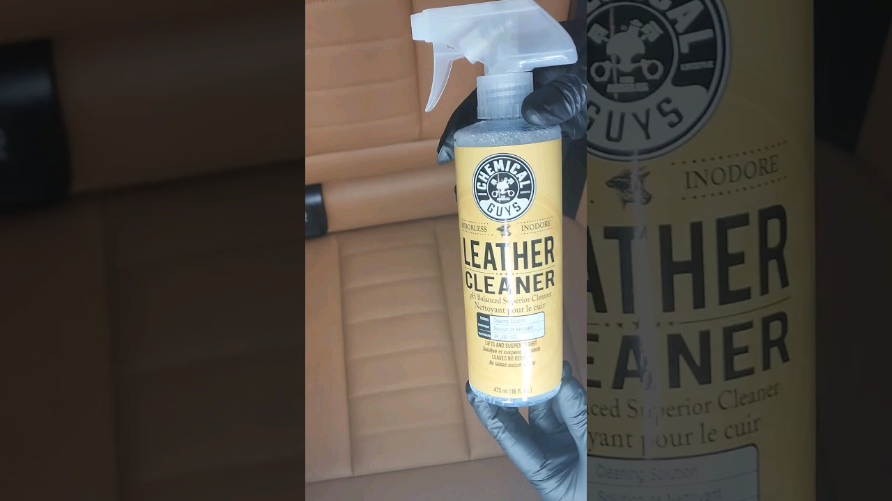 The Chemical Guys Leather cleaner ! on BMW Vernasca leather #leathercare #leatherbmw #detaillingcars