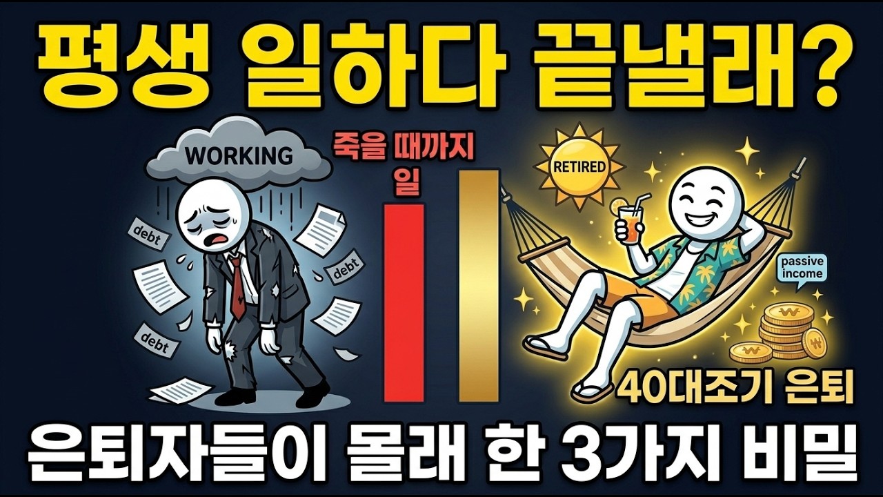죽을 때까지 일만 하다 끝내실 건가요? 40대에 은퇴한 사람들이 30대에 몰래 했던 3가지 비밀