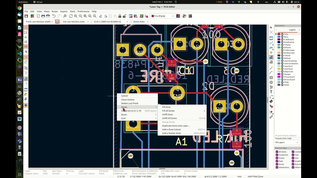 Add Groundplane to a Kicad 6 0 PCB