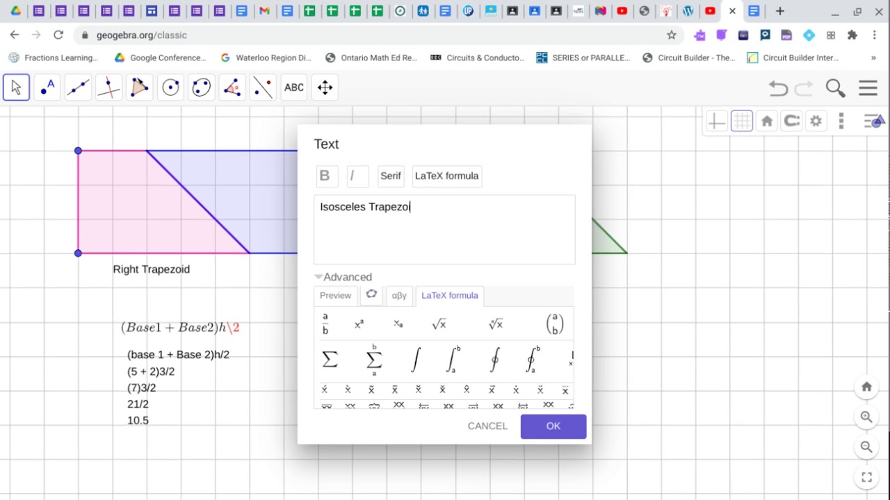 Connecting Area of a Trapezoid to That of a Rectangle/Parallelogram