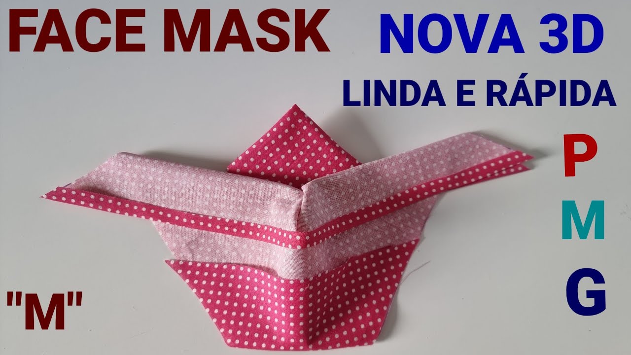 TUTORIAL FACE MASK😷NOVA MÁSCARA 3D SEM DESPERDÍCIO DE  TECIDO RÁPIDA FÁCIL P/ÓCULOS INCRÍVEL DESIGN🔥