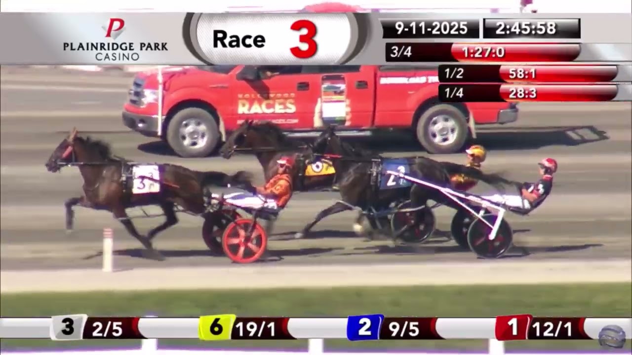 Forwhomthebeltolls first win on 9/11/25 at Plainridge Park