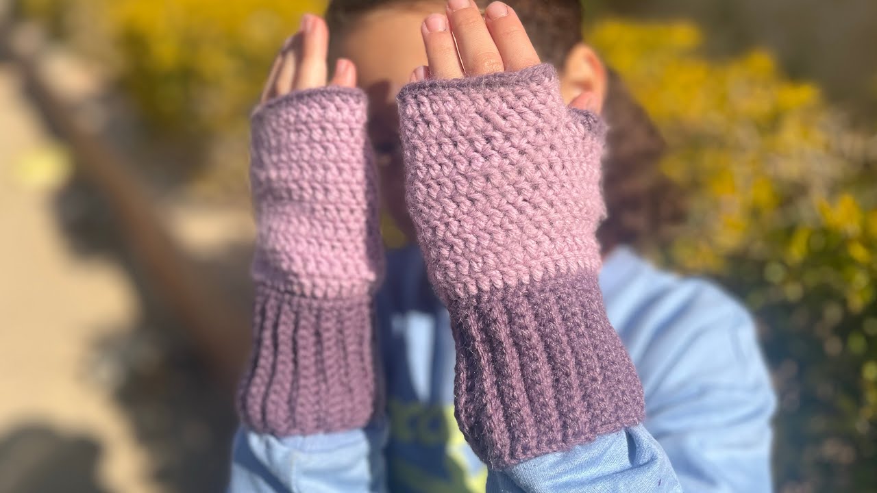 ازاي تعملي جوانتي كروشيه لاي مقاسcrochet fingerless gloves 