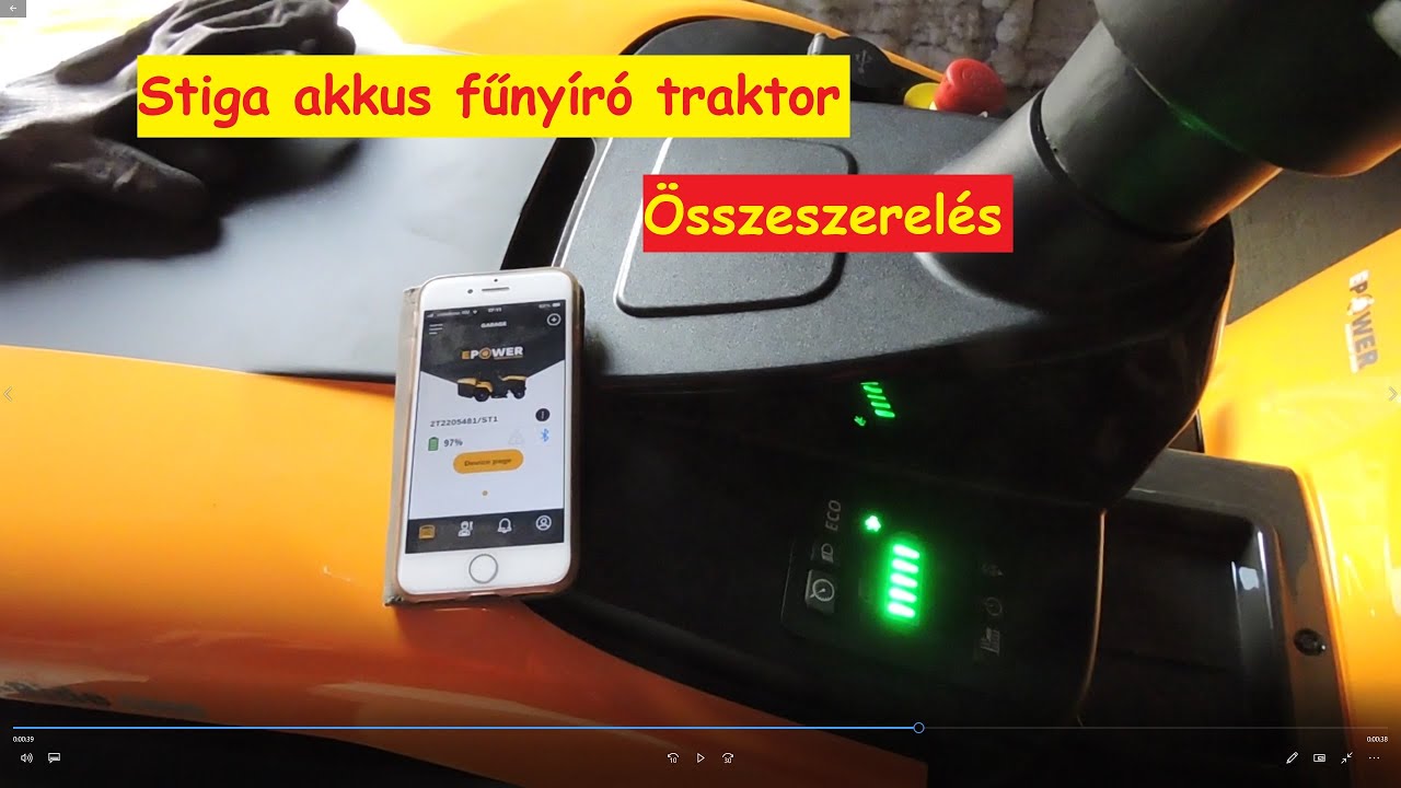 1675. Stiga elektromos⚡, akkumulátoros fűnyíró traktor 🚜. Összeszerelés.