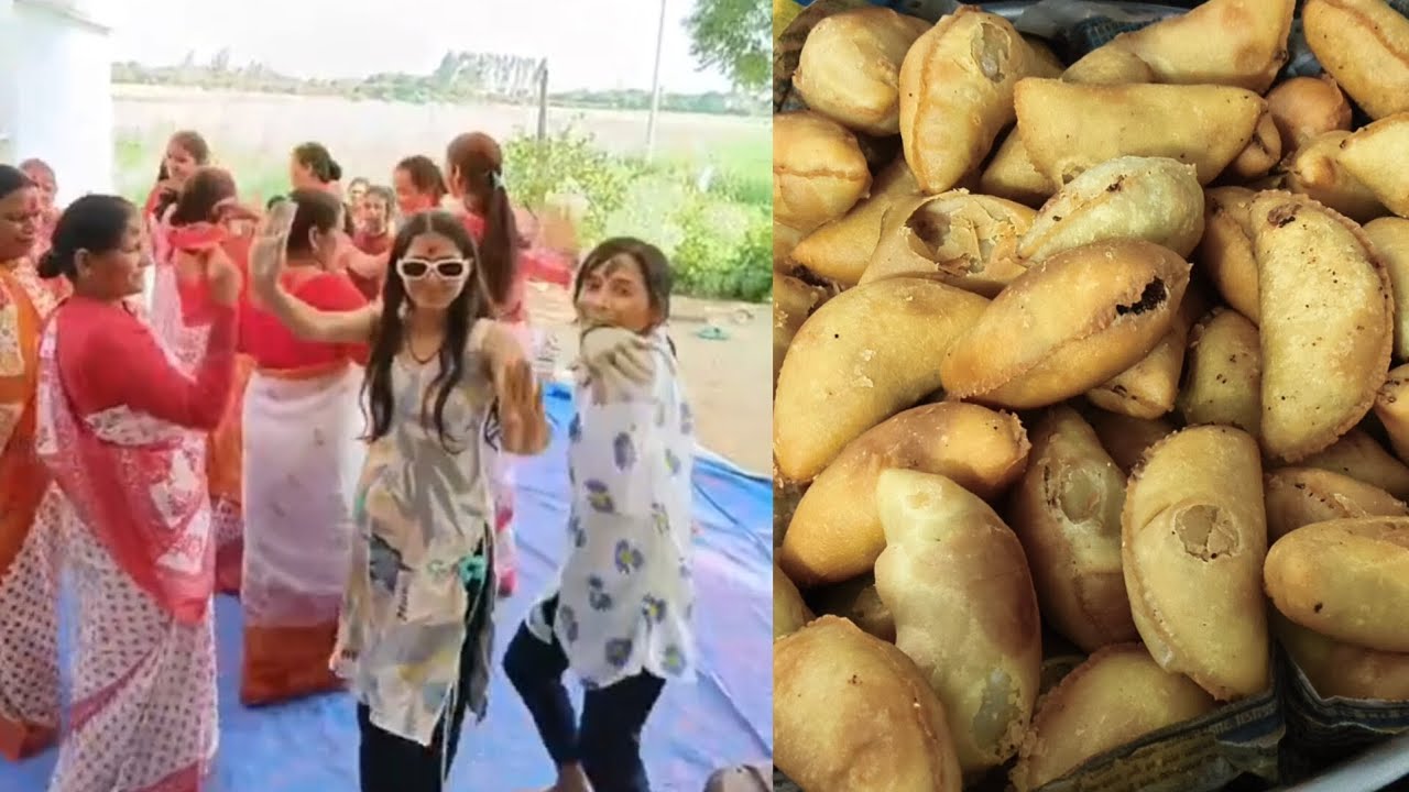 Aj ghr pr banayi Gujiya💚#sweetipriyanka U.K-13