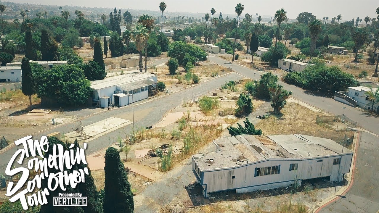 Abandoned TRAILER PARK in San Diego with DRUGS AND BODYBAGS AND KNIVES AND PLAYBOYS