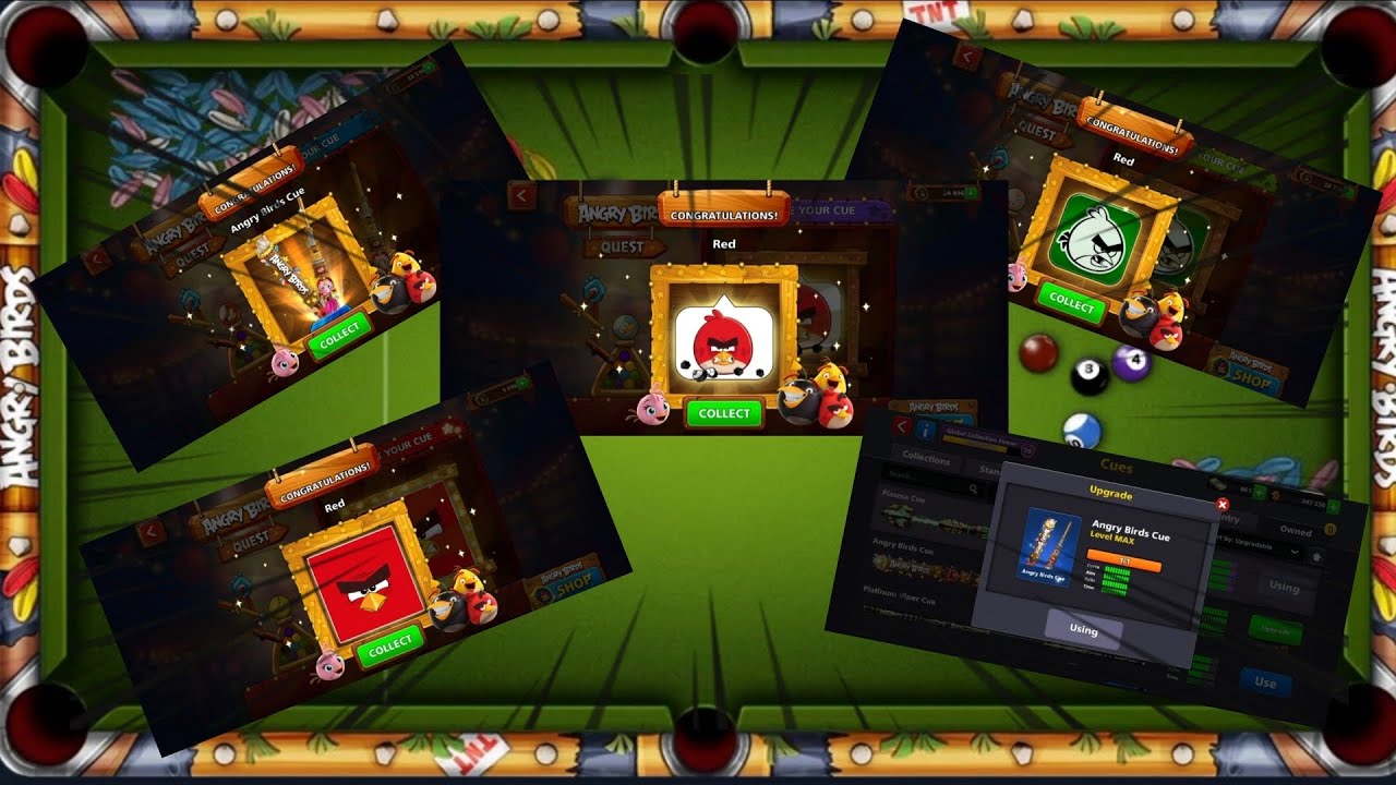 Angry Birds Event Smashed | Angry Birds Quest Finished~Max Cue & 3 Rings Collected #8ballpool #game