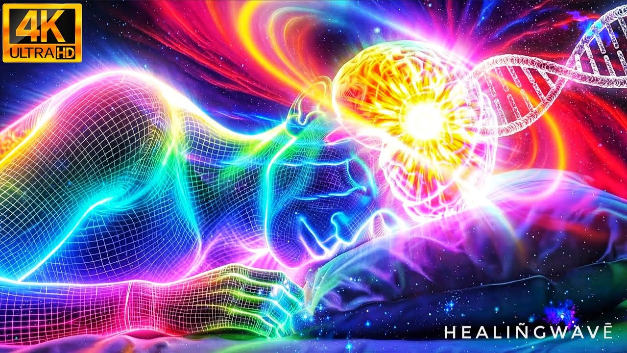 Deep Sleep Healing: 432Hz + 528Hz + 741Hz + 1111Hz | Cell Regeneration & Stress Relief