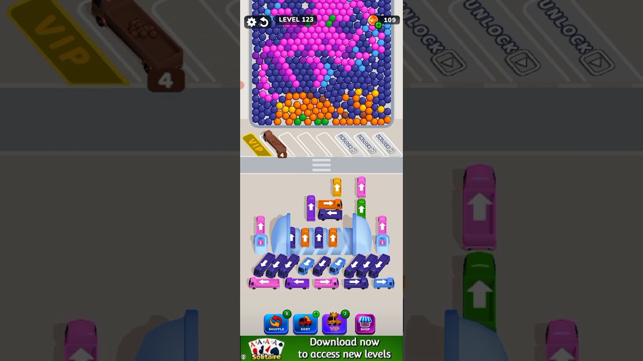 Bubble Bus 🚌: Parking Jam Puzzle Game level 123 gameplay walk-through 2026#Game#gaming